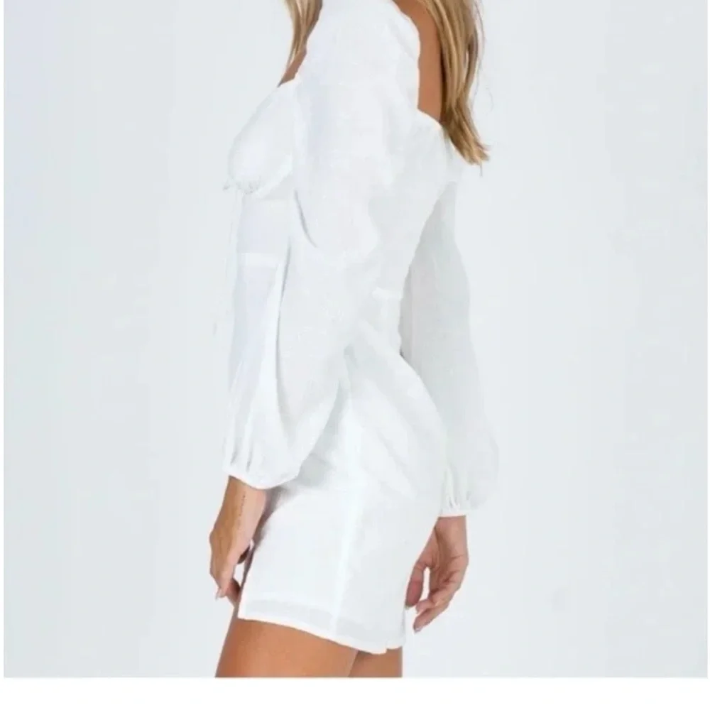 Princess Polly White Long Sleeve Dress - Picture 2 of 4